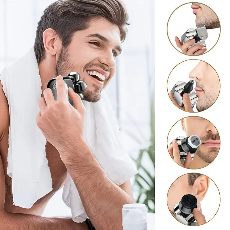 Electric Head Hair Shaver with LED Display and Trimmer