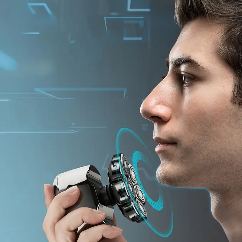 Electric Head Hair Shaver with LED Display and Trimmer